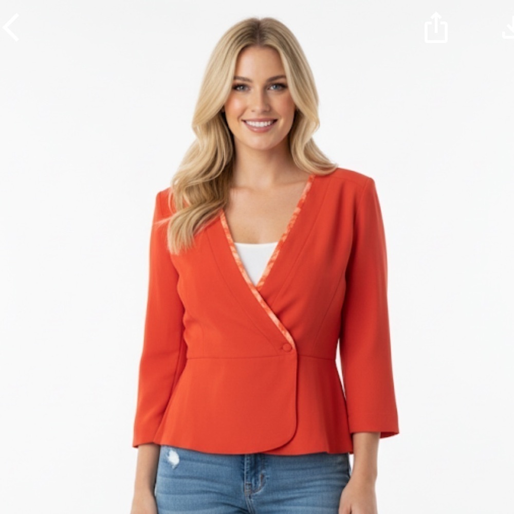Cabi orange blazer size 8
